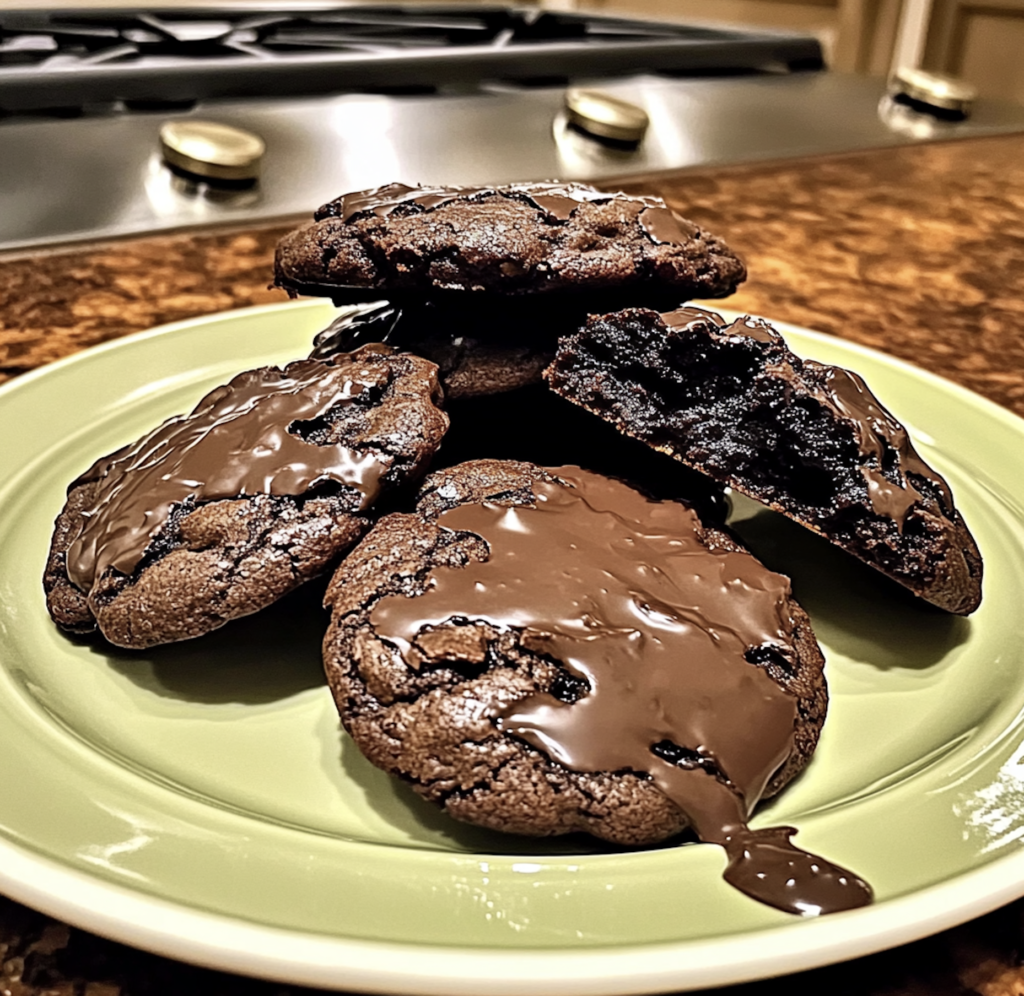 Biscotti Brownie al Cuore di Cioccolato